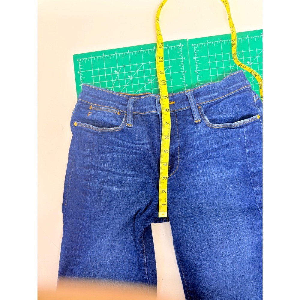 Frame Le High Straight Jeans Women 25 Blue Excellent Split Hem Helms LHSTTS394 - Picture 7 of 14